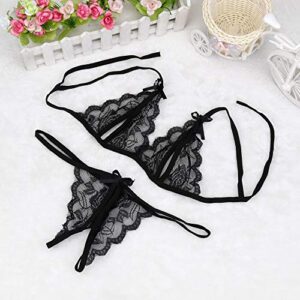 Black Lace Micro Lingerie Set